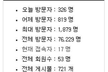 통계 추가했습니다.